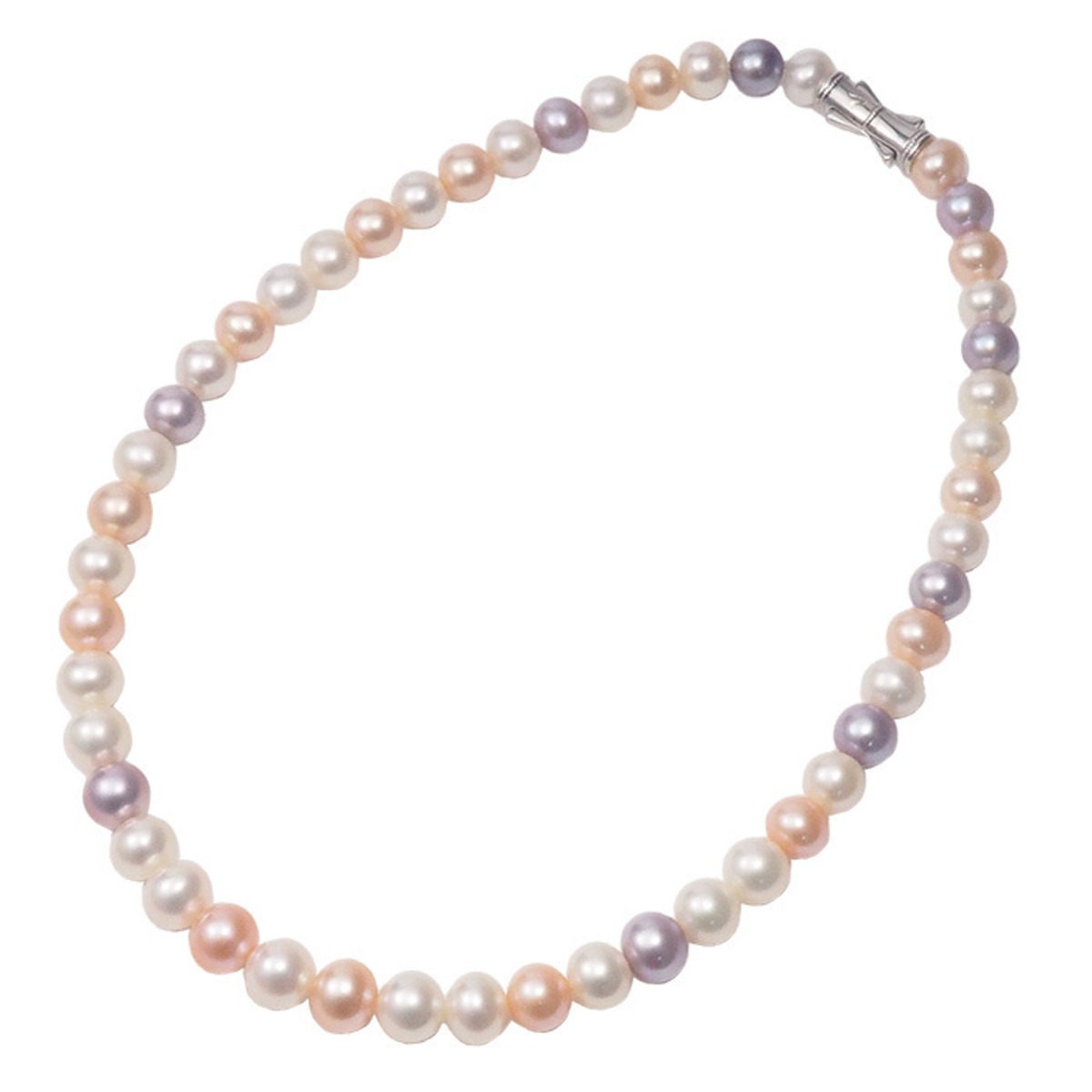 タサキ TASAKI パール/8.2mm～9.6mm マルチカラー ネックレス シルバー 