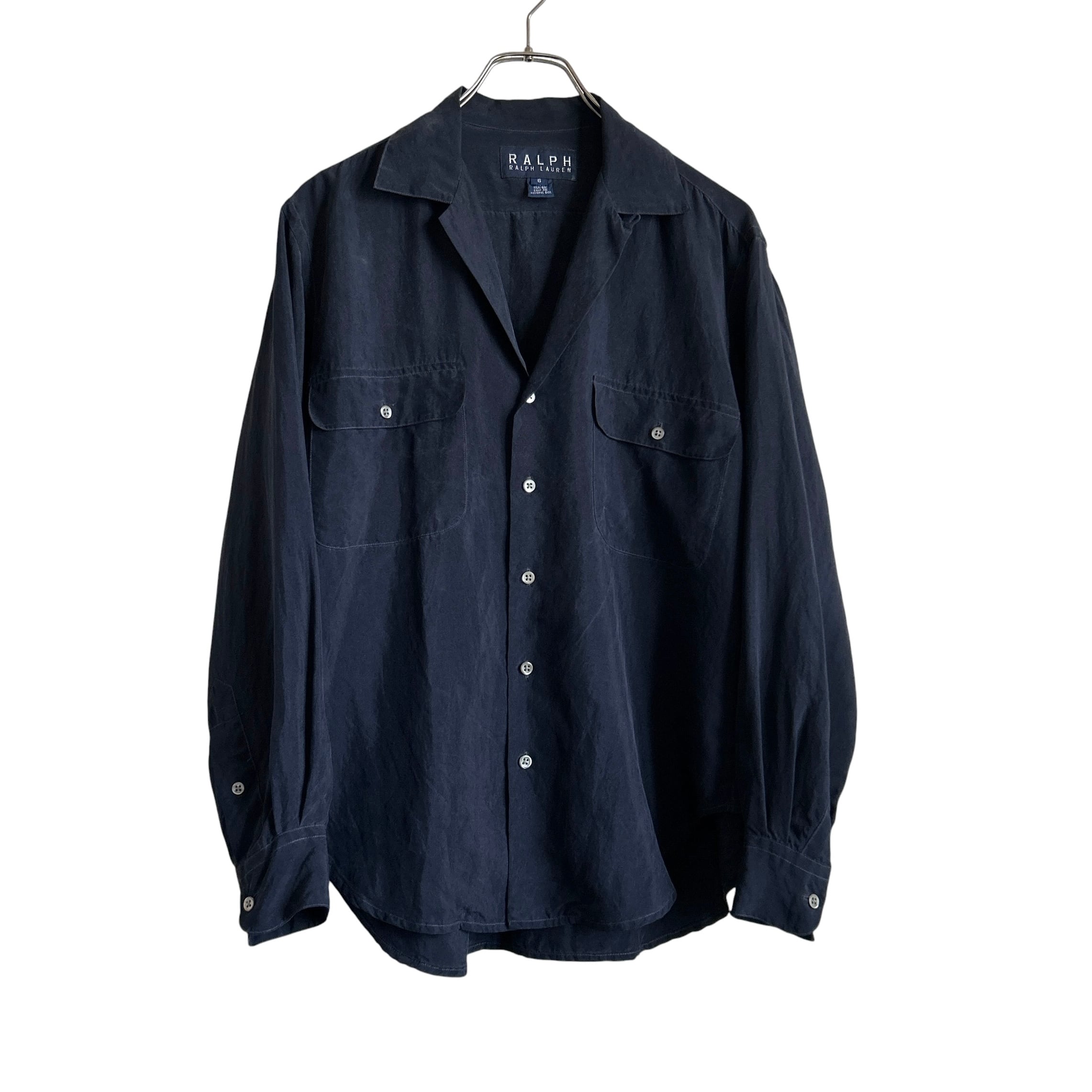 80s90s ralph lauren シルク100 オープンカラーシャツ 長袖 80s90s Ralph Lauren silk100 open collar shirt | CLOSE CLOTHES