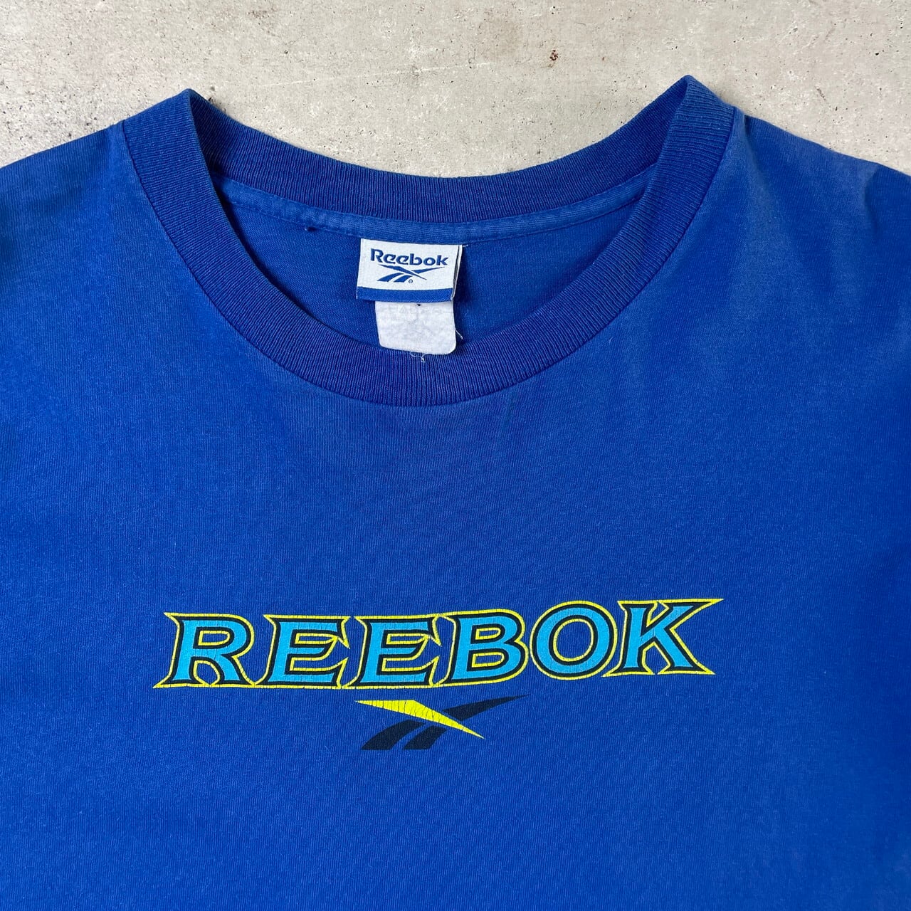 90年代 USA製 Reebok リーボック ロゴ 両面プリント Tシャツ メンズM