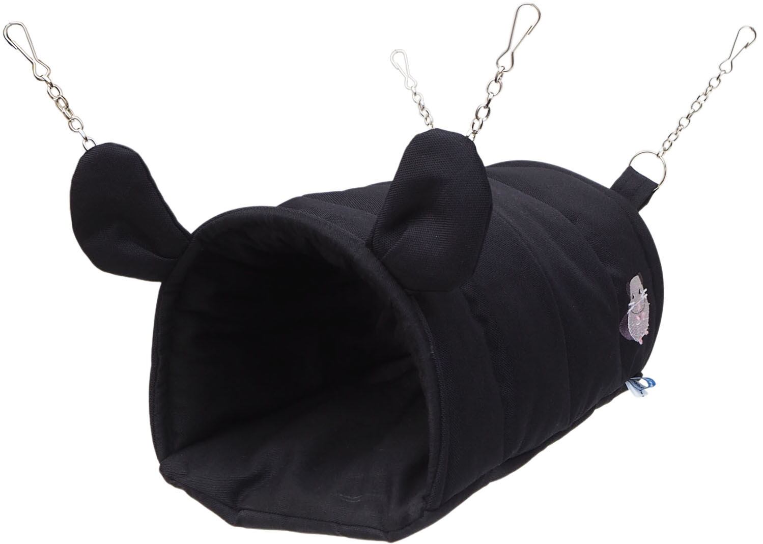 【小動物】 トンネルハンモック ブラック/グレー