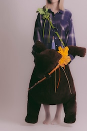 bi-tone frill strap Orange×Yellow