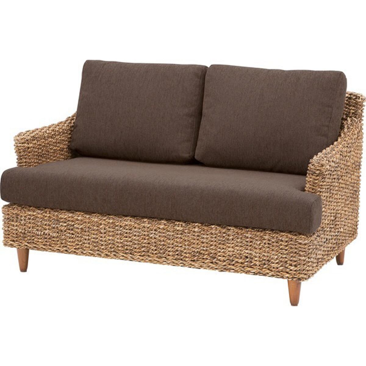 クラール 2人掛 木フレーム ウィービングベルト アバカ ラッカー塗装 ポリプロピレン ポリエステル