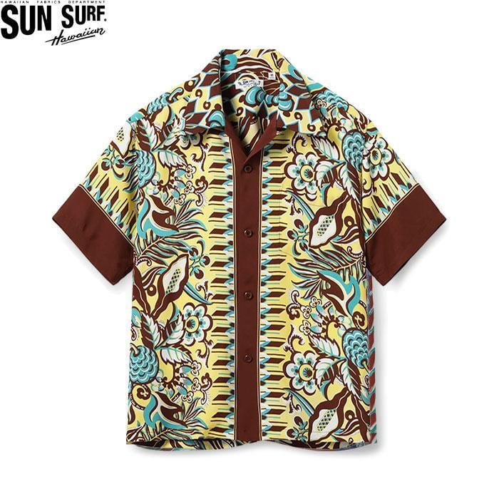 90s OLD STUSSY/ALOHA Shirt/USA製/紺タグ/M/アロハシャツ/総柄/開襟