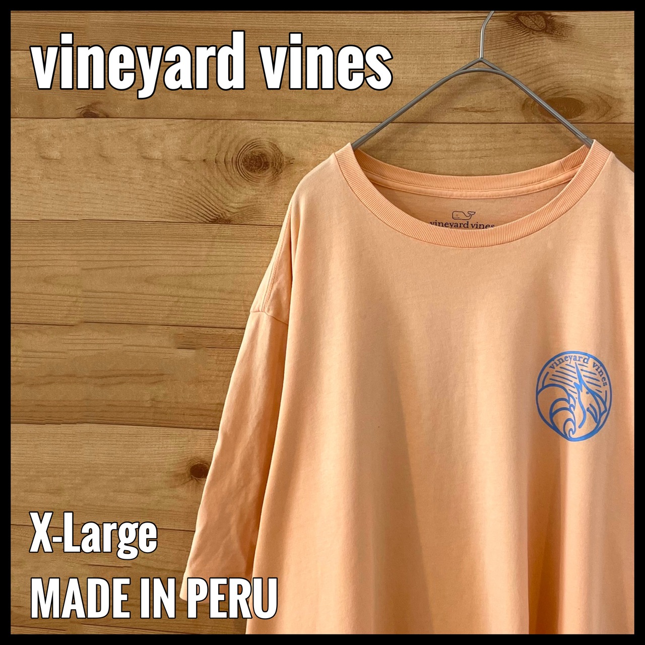 【vineyard vines】ブランドロゴ 半袖 Tシャツ XL ビッグサイズ バックプリント ワンポイント US古着 アメリカ古着