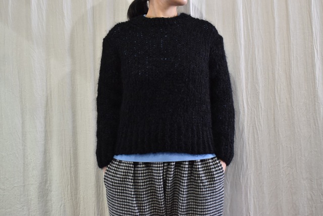 homspun　モヘアPOセーター　ブラック