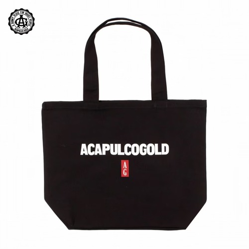 ACAPULCO GOLD : BLACK LABEL LOGO CANVAS TOTE BAG