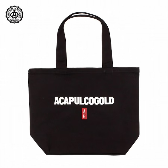 ACAPULCO GOLD : BLACK LABEL LOGO CANVAS TOTE BAG