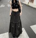 2024 春秋 スカート ロング丈 ポケット ハイウエスト ロング スカート 美脚効果 脚長効果 細見え 冬 おしゃれ かわいい サイド韓国系ファッション レディース お出かけ
