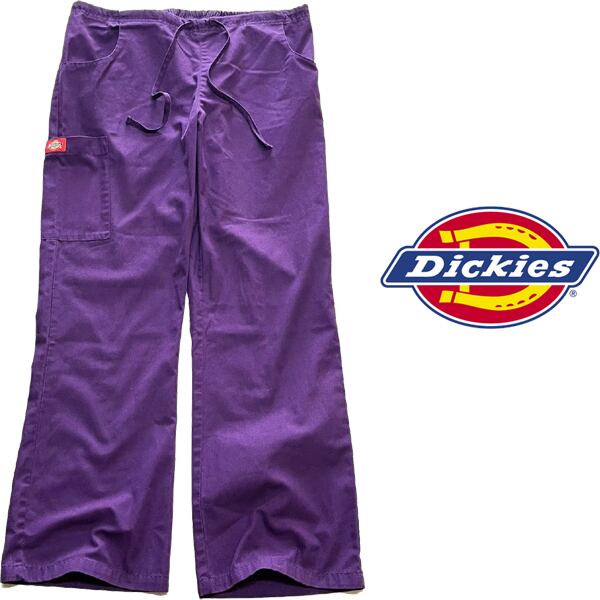 1点物◇ディッキーズ紫カラーパンツDスクラブパンツ古着メンズ