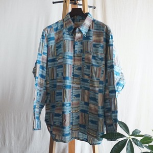 BLUE BEAR パッチワークシャツ US [C2940]