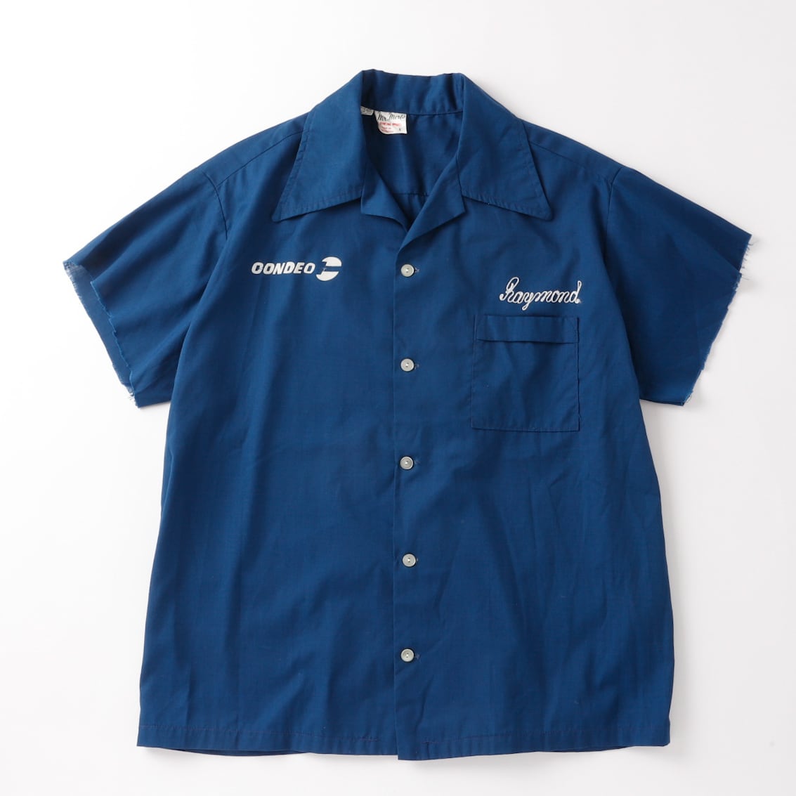 極美品】70s special Vintage bowling shirt open collar shirt navy