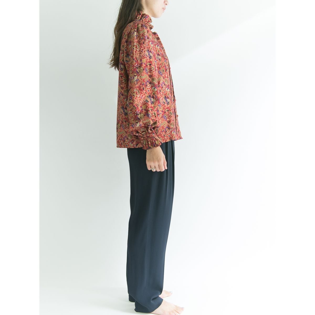 【Oscar de la Renta】silk shirt（オスカデラレンタ シルクシャツ）11b