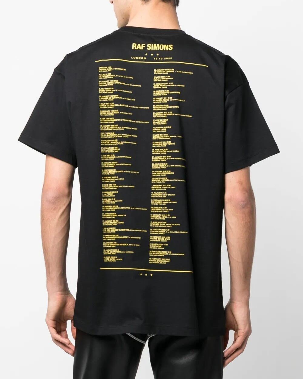 RAF SIMONS】Tour Date プリント Tシャツ | idealclasse