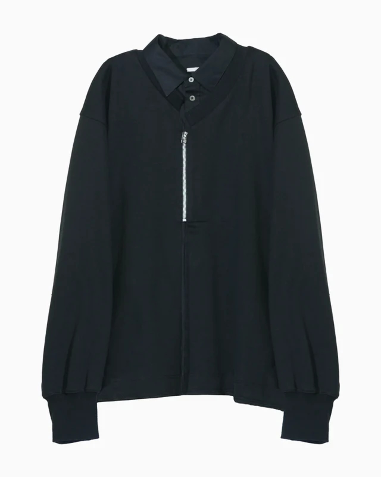 【26SS】Tamme タム / スウェットトップス 長袖  /LAYERED SWEATSHIRT BLACK - 1