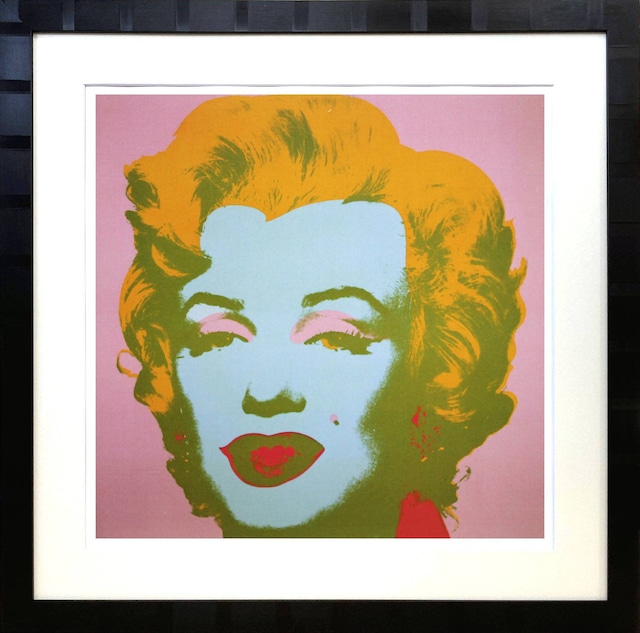 アンディ・ウォーホル「マリリン・モンロー(ペイルピンク)1967」展示用フック付大型サイズジークレ ポップアート 絵画 Andy Warhol