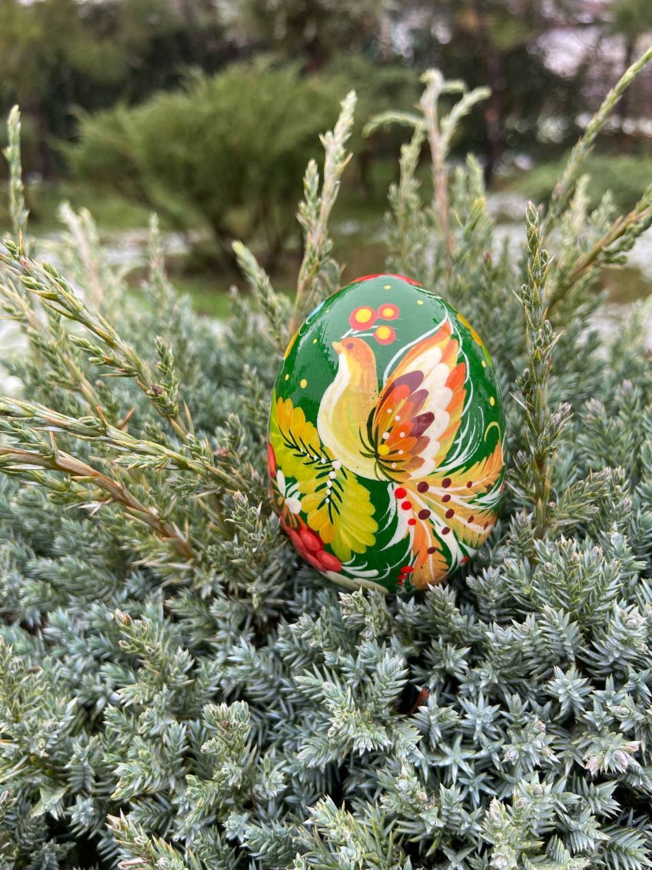 ペトリキウカ塗りのイースター・エッグ 7cm　ホメンコ作 - 4