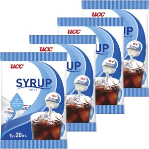 【新着特価】UCC(ユーシーシー) ガムシロップ(9g×20P)×4袋