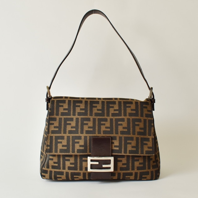 FENDI フェンディ ズッカ マンマバケット キャンバス×レザー ワンショルダー ショルダーバッグ 26325 FENDI フェンディ ズッカ マンマバケット キャンバス×レザー ワンショルダー ショルダーバッグ 26325