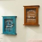 アンティーク木製キーケース 収納収納鍵コレクションボックス 雑貨 レトロ 壁掛け対応インテリア ブラウン壁飾らない ２種類