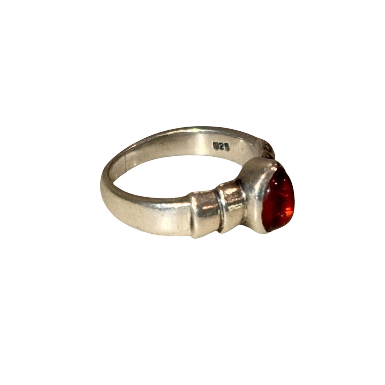 vintage silver amber ring