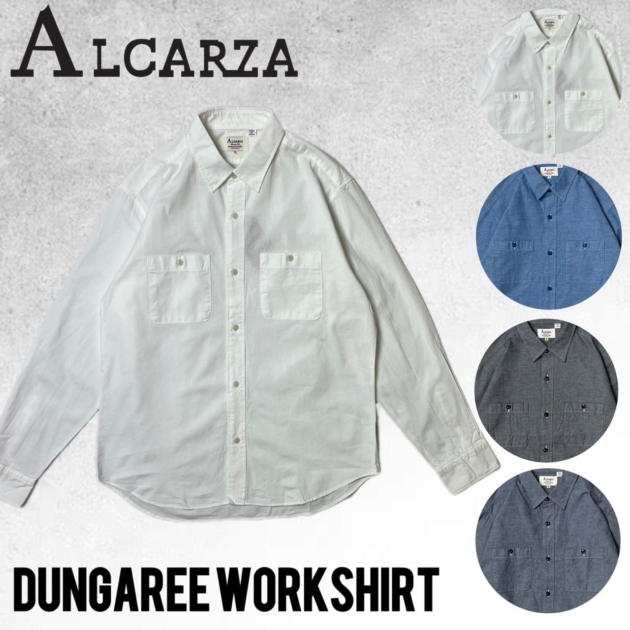 627-01 ダンガリーワークシャツ レギュラーフィット 日本製 定番