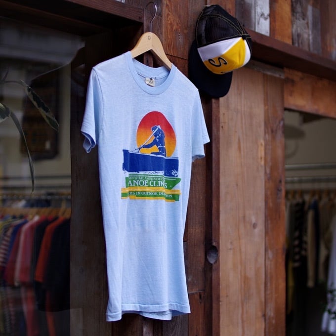 1980s Sneakers Print Thin T-Shirt / 80年代 スニーカーズ カヌー