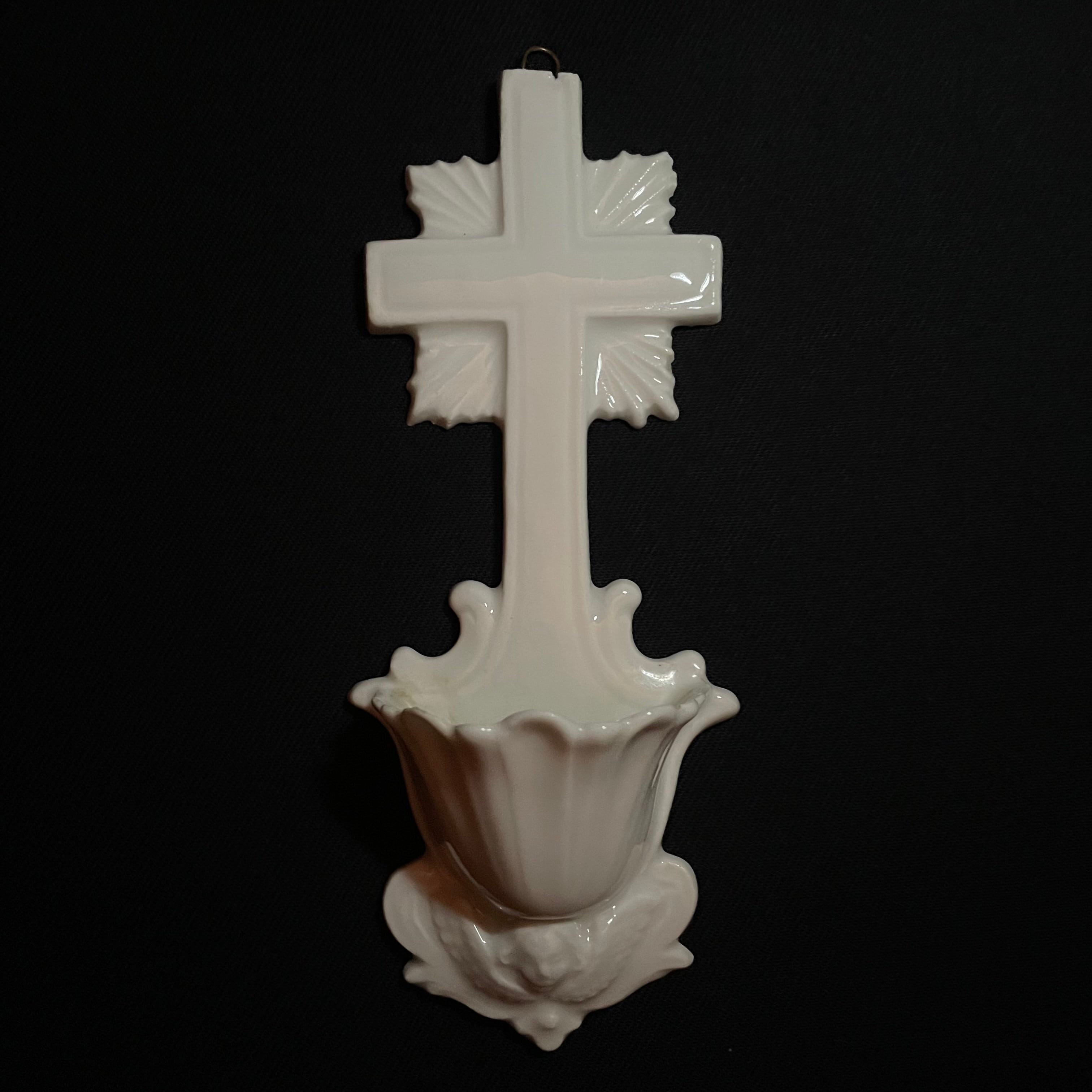 イスラエル 土産 HOLY WATER 聖水 聖油 スーベニア エルサレム Holy water font - 白い小さな聖水盤 | quelque jour（フランス