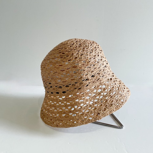 G120052《cableami》RAFFIA LACE  BRAID CLOCHE