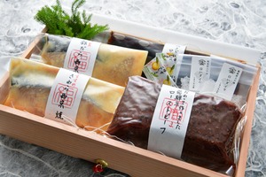 其の参＋　水たきと魚の西京焼き2枚と飛騨牛ローストビーフ250g　13,000円(税込)