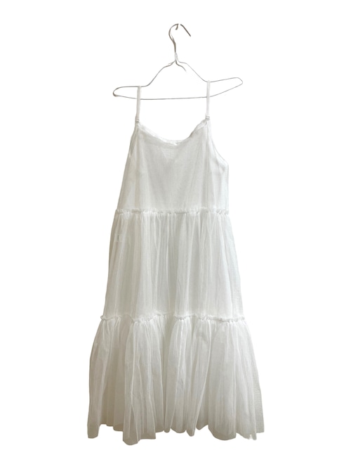 【solmu】tulle onepiece（white）100cm ver