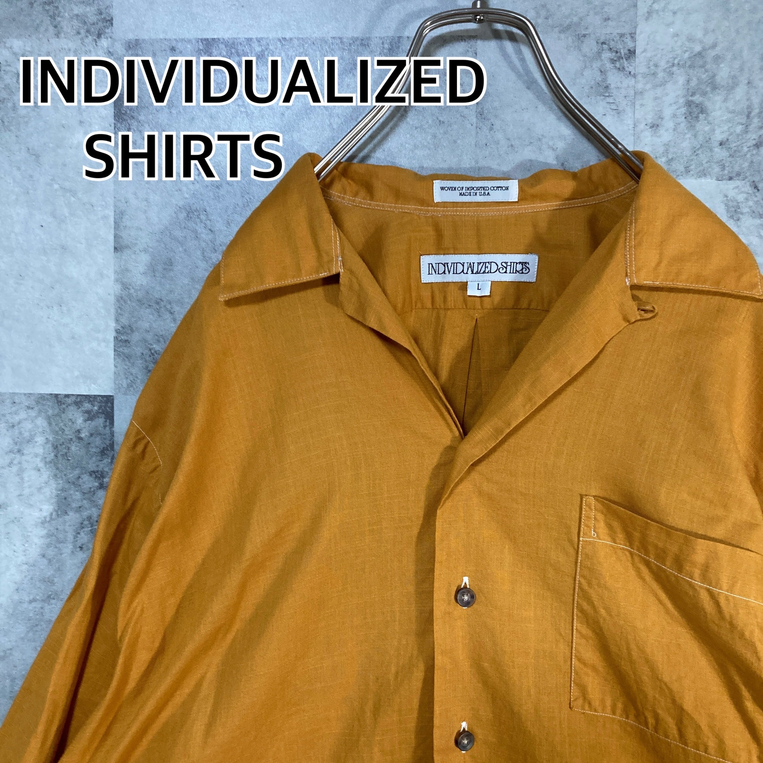 USA製 INDIVIDUALIZED SHIRTS インディヴィジュアライズド シャツ 長袖 