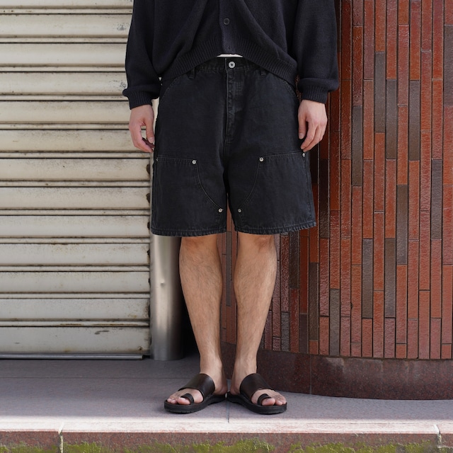 Gurank for khaki "CH double knee shorts" -BLACK- Gurank for khaki "CH double knee shorts" -BLACK-