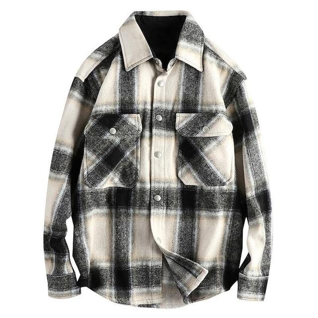 Thick checked shirt 21231