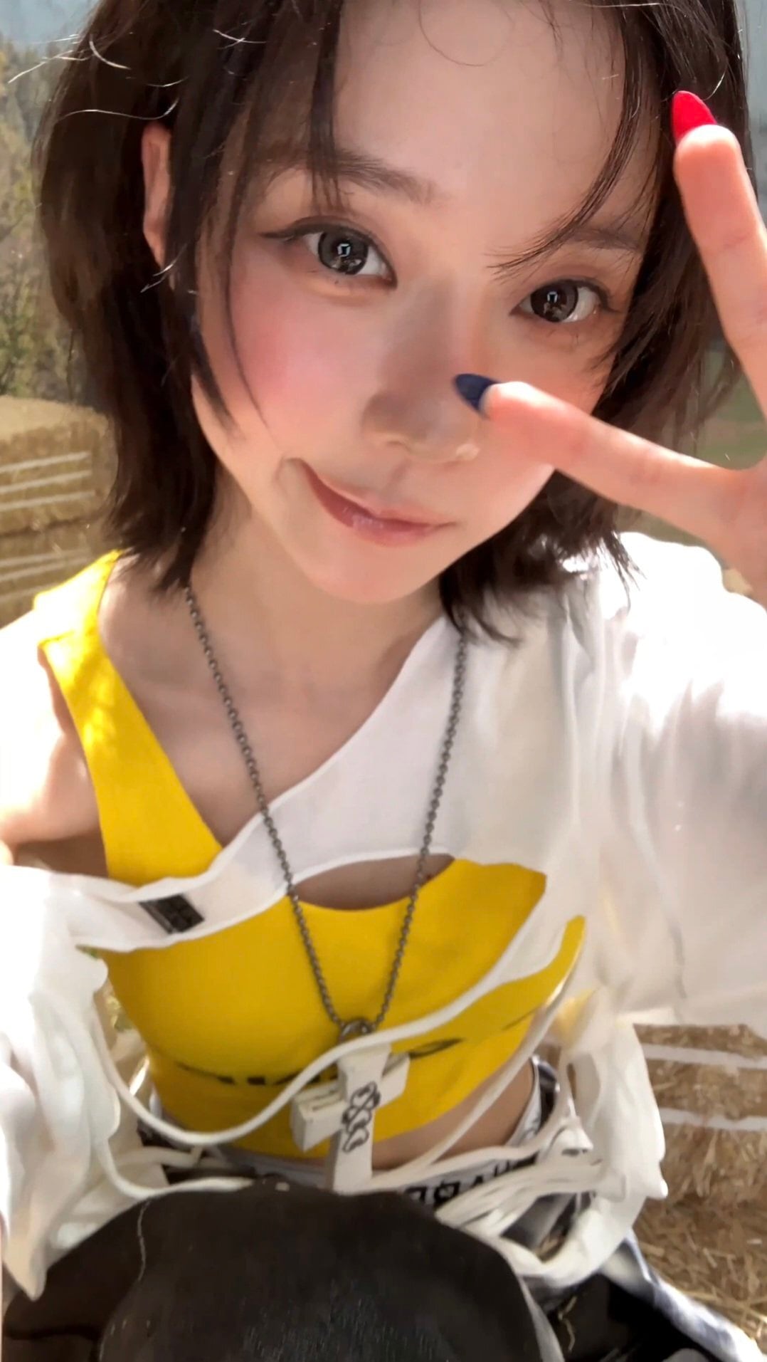 ☆aespa ウィンター 着用！！【SCULPTOR】Cross Hair On Strap Wallet