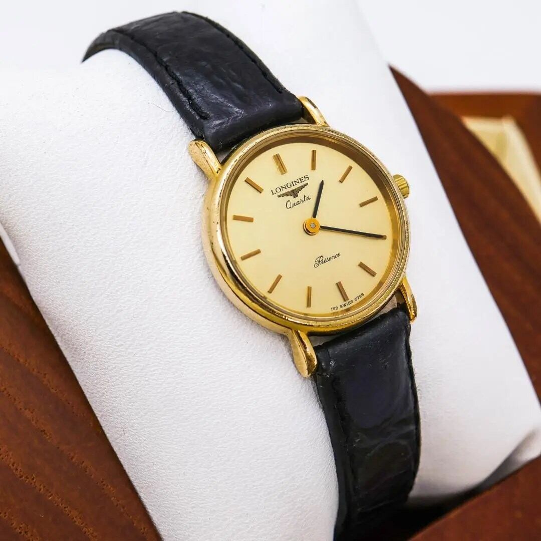 ◇希少 稼働 LONGINES presence 腕時計 ゴールド 純正ベルトm ◇希少 稼働 LONGINES presence 腕時計 ゴールド 純正ベルトm