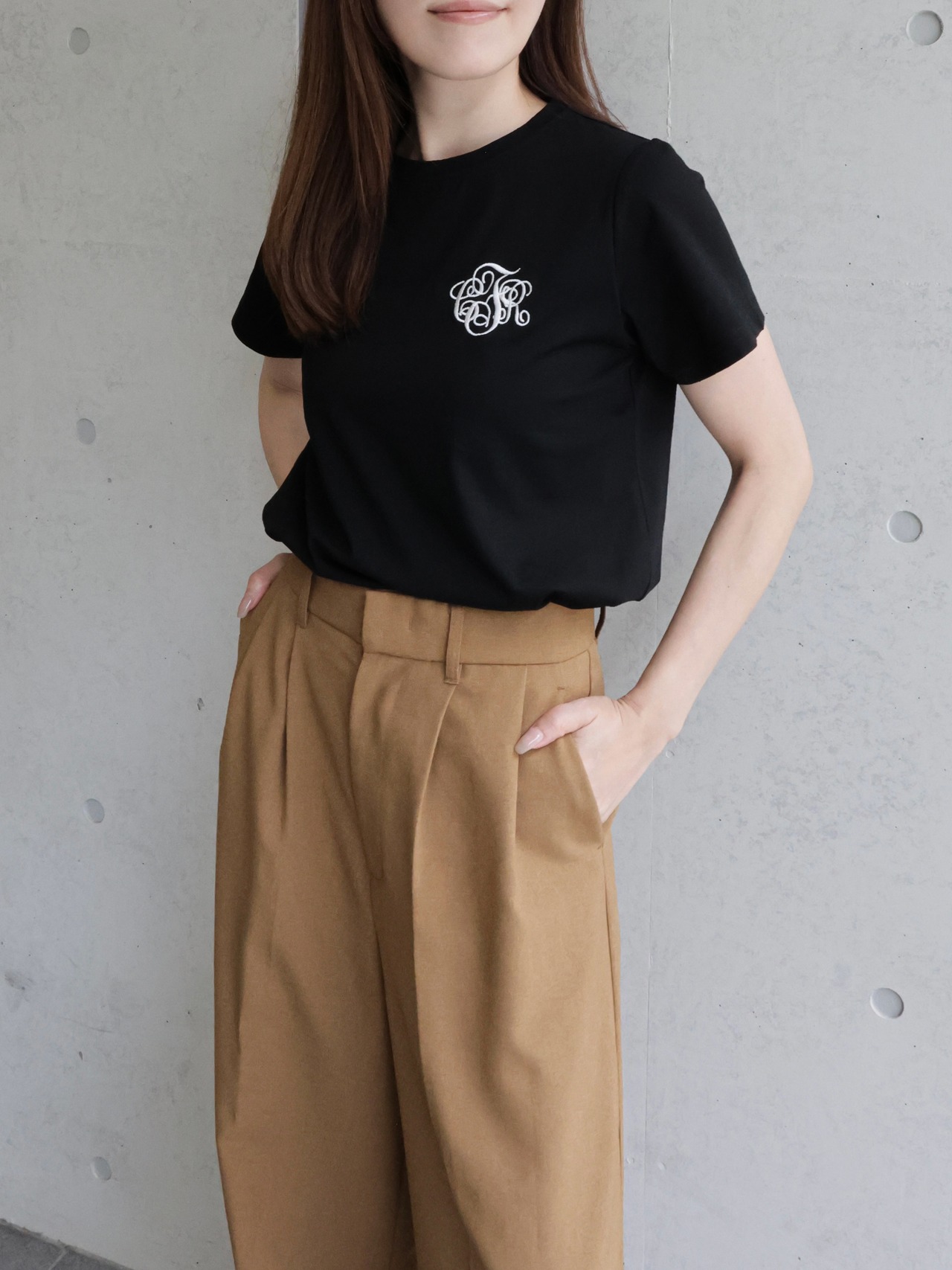 モノグラム刺繍T【90002】