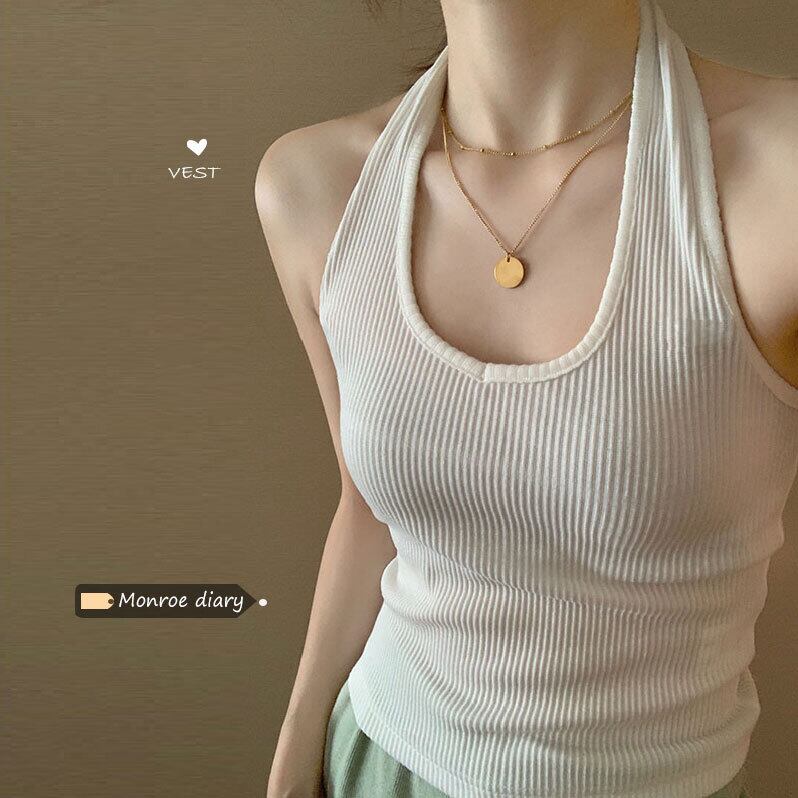 ホワイトショートブラウス サマーニット 夏物 モンロー5807647444