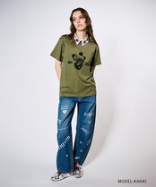 COOLAブルドッグプリントベーシックTシャツ (KHAKI)　CQ-49004