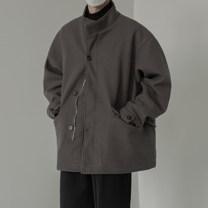 Stand collar wool blouson jacket   c-056