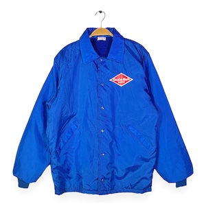 80s グレインビール USA製 ヴィンテージ コーチジャケット 企業系 ビール会社 GRAIN BEER ブルー BIRDIE サイズM 古着 DZ0779