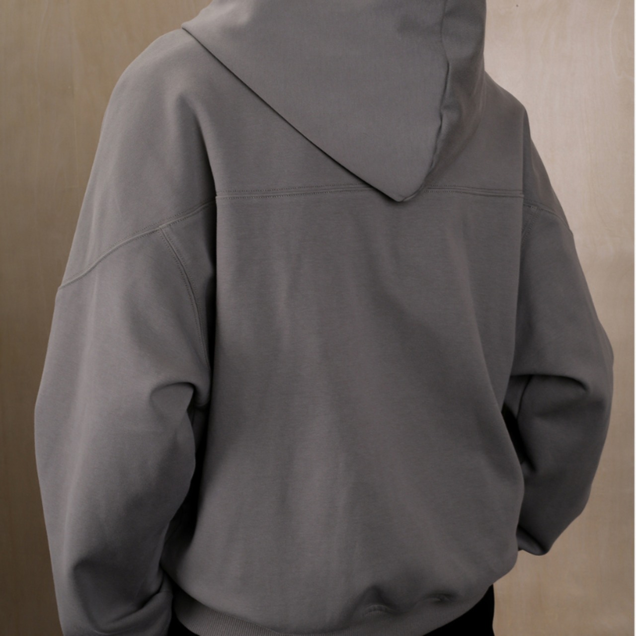 カジュアルスプリット両ジップパーカー　0815