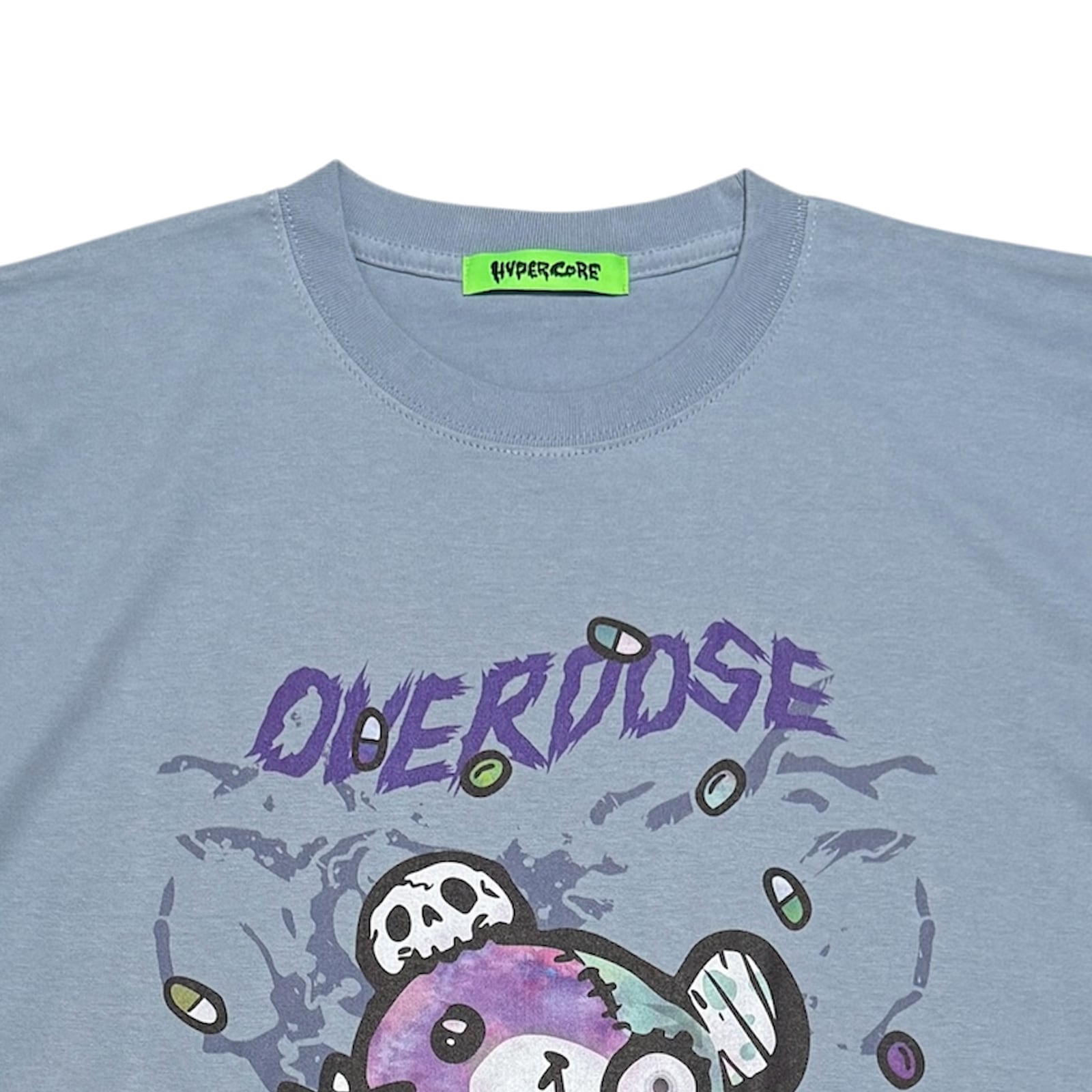 HCT-449BLE〉OVERDOSE-ハートを返してよ- Tシャツ / ブルー | HYPER CORE