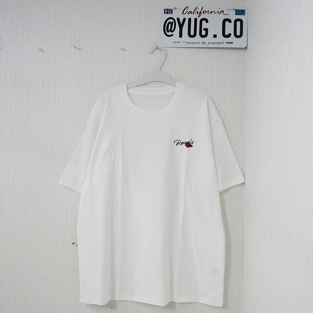 Back タトゥ ローズ バラ柄 薔薇 Tシャツ 綿100％ | @YUG ～ project