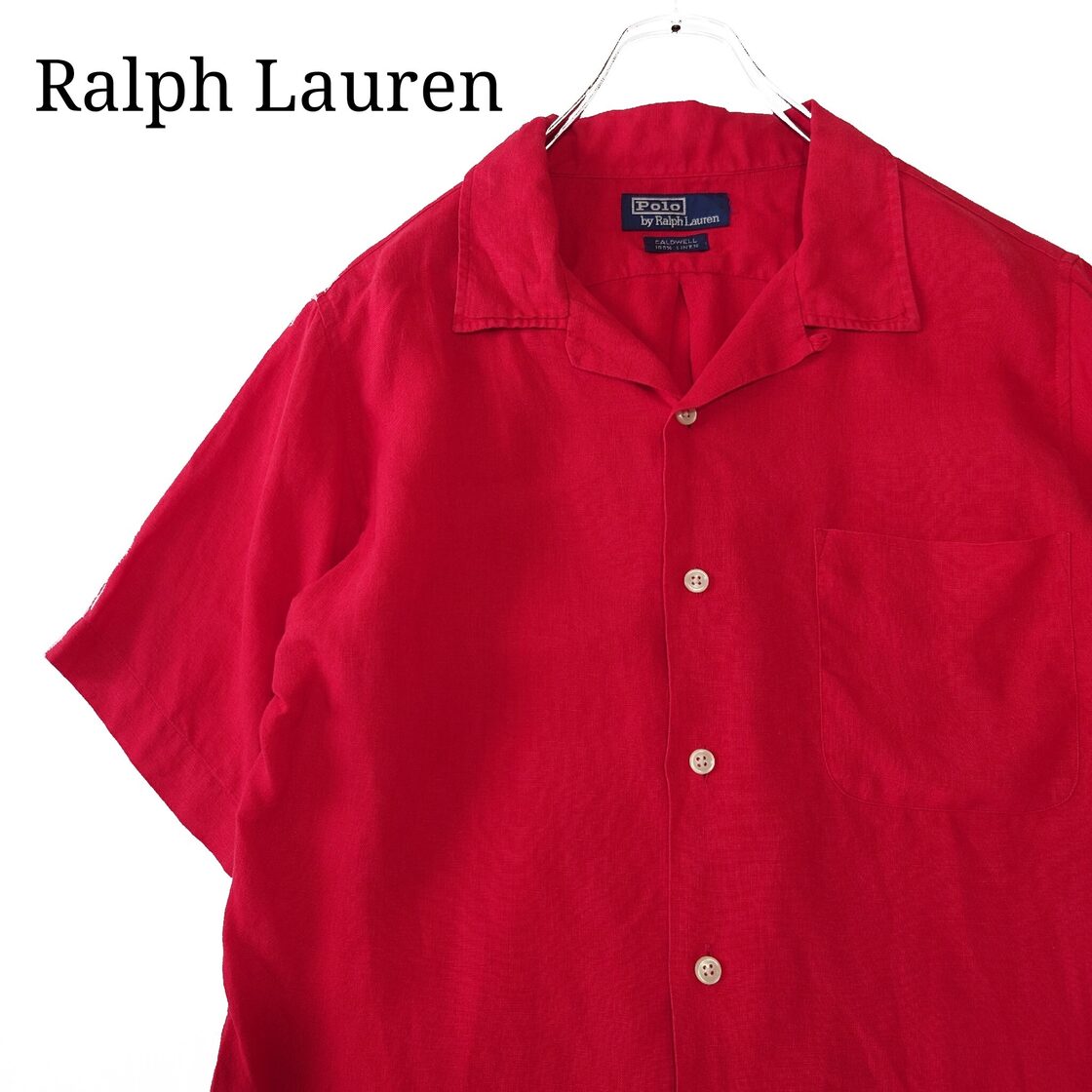 希少】Ralph Lauren ラルフローレン 開襟シャツ CALDWELL赤 | Pay ID
