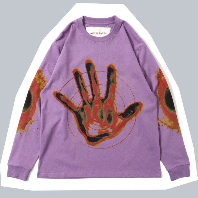 Recycled Cotton LS Tee Purple Hand