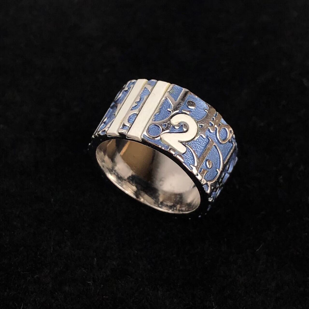 中古】クリスチャンディオール DIOR トロッター リング 指輪 ブルー