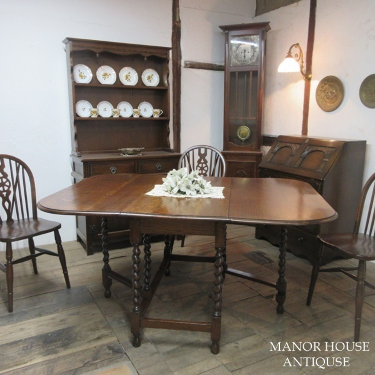 英国 Castle たらし Furniture ゲートレッグテーブル バタフライテーブル 