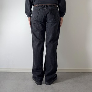 RUSTLER black denim W34.5L28.5相当 古着