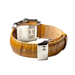HAMILTON square case quartz watch “Trent”