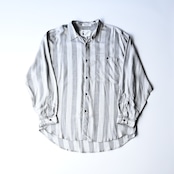 SHIRT7(グーチヴィスコースストライプロングスリーブシャツデッドストック)